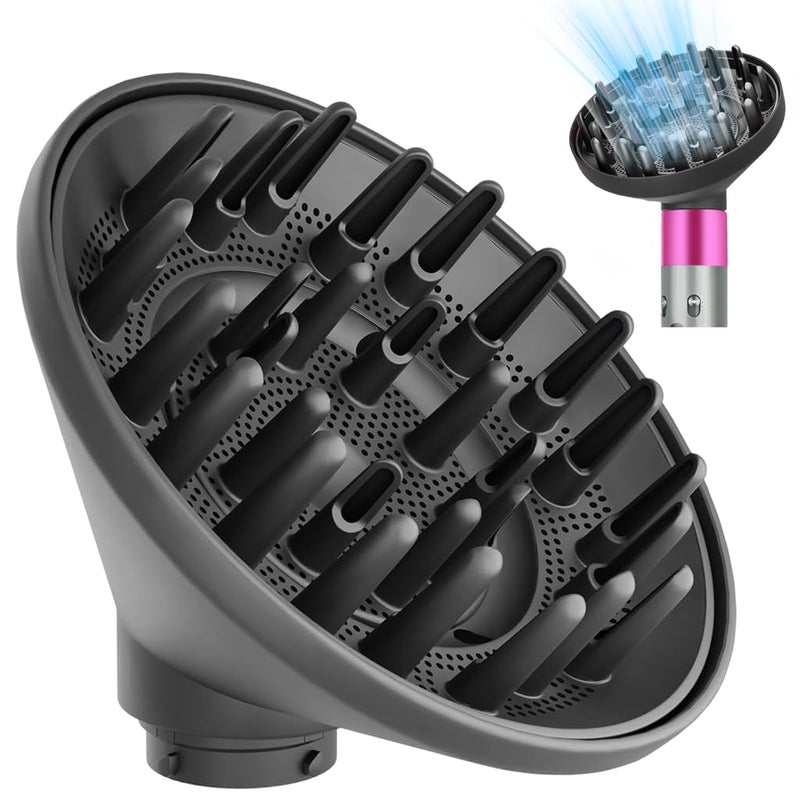 May Create ملحق موزع الهواء لدايسون إير وراپ HS01 HS05 HS08، تحويل لدايسون إير وراپ ستايلر إلى مجفف شعر، فوهة موزع مطورة لتجفيف أسرع وتحديد تجاعيد الشعر - Image 1