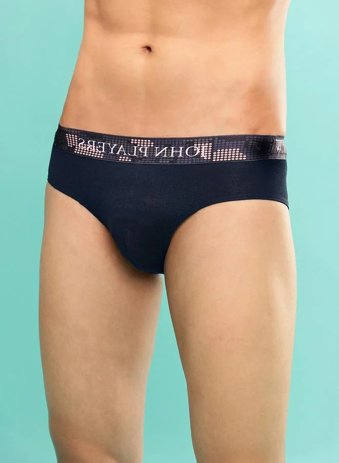 John Players John Player Pack of 2 - Solid Briefs with Sublimation Waistband