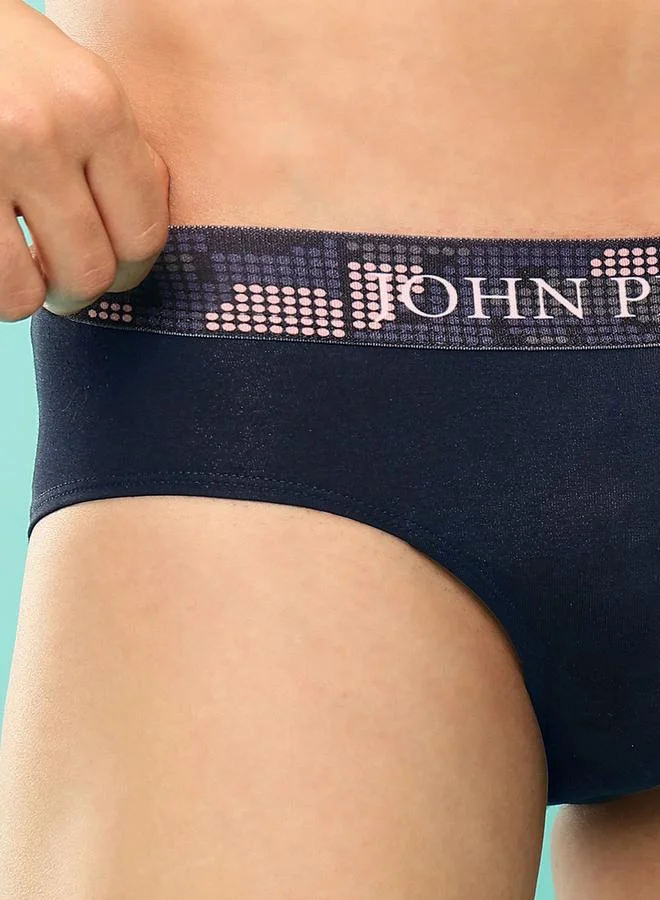 John Players John Player Pack of 2 - Solid Briefs with Sublimation Waistband