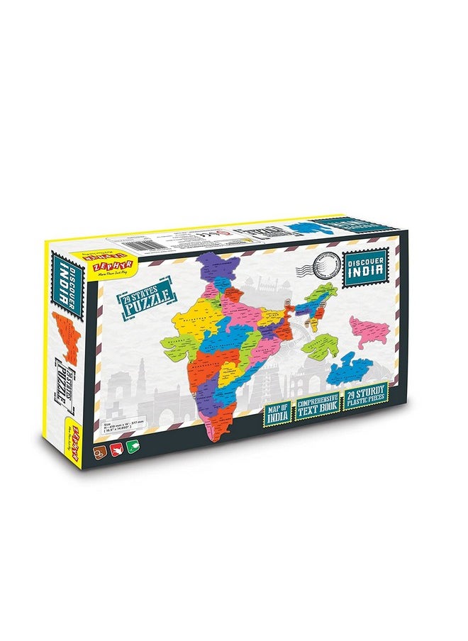 ZEPHYR Zephyr Discover India 3in1 - Puzzle and Educational Toy for Boys and Girls Age 5+ Years  - Image 1