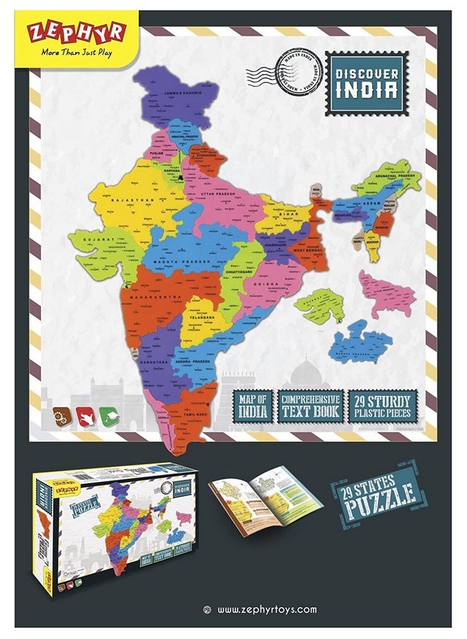 ZEPHYR Zephyr Discover India 3in1 - Puzzle and Educational Toy for Boys and Girls Age 5+ Years  - Image 4