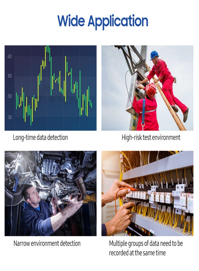 أوون جهاز قياس متعدد رقمي OWON B35T+ بتقنية البلوتوث، مزود بخاصية التسجيل دون اتصال بالإنترنت، ودقة تصل إلى 6000 قراءة RMS حقيقية، ونطاق قياس تلقائي، وشاشة LCD بإضاءة خلفية، وجهاز اختبار كهربائي متعدد الوظائف لقياس الجهد والتيار المتردد والمستمر، ودرجة الحرارة. - Image 2