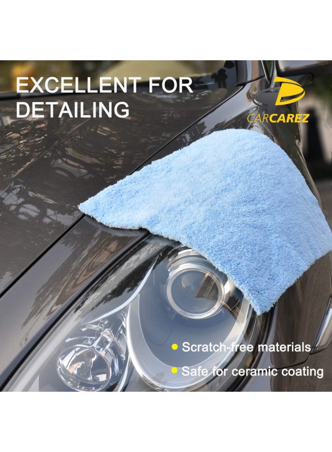 CARCAREZ Microfiber Towels for Cars, Car Drying Wash Detailing Towel with Plush Edgeless Microfiber Cloth (Multi) - Image 4