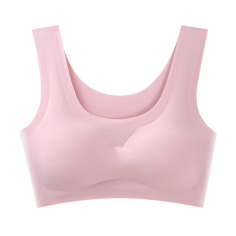 Seamless Ice Silk Sports Bra Yoga Crop Tank Grey  - Image 3