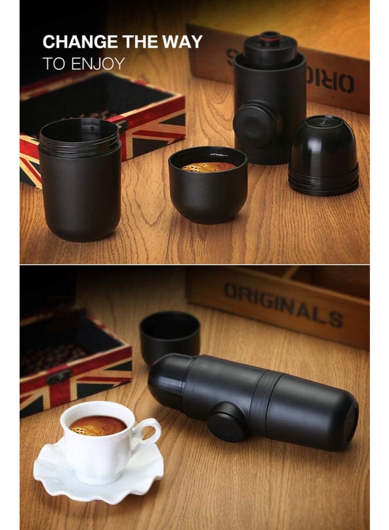 Manual Espresso Machine, Portable Stainless Steel Hand Press Coffee Maker, Compact Manual Espresso Coffee Machine for Home, Travel and Outdoor Use, Easy-to-Use Mini Coffee Maker - Image 3