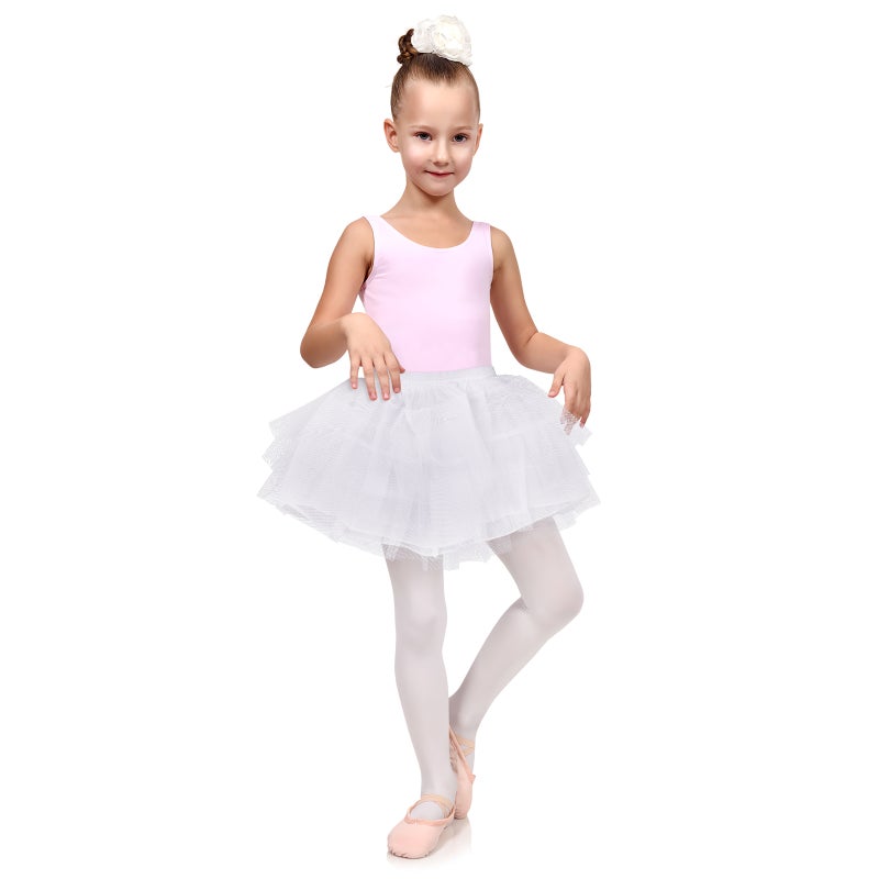 1PC Wedding Flower Children Petticoat Tutu Skirt Crinoline Boneless Short Skirt Brace Soft Kids Petticoat for Girl Wearing Black Size 35cm White - Image 3