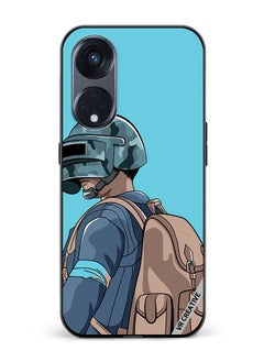 VR CREATIVE Protective Case Cover For Oppo Reno8 T 5G Helmet And In Military Uniform Design Multicolour  - Image 1