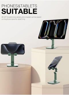 MIRFA Foldable Phone Stand With Adjustable Height and Angle for Desk (Green)  - Image 3