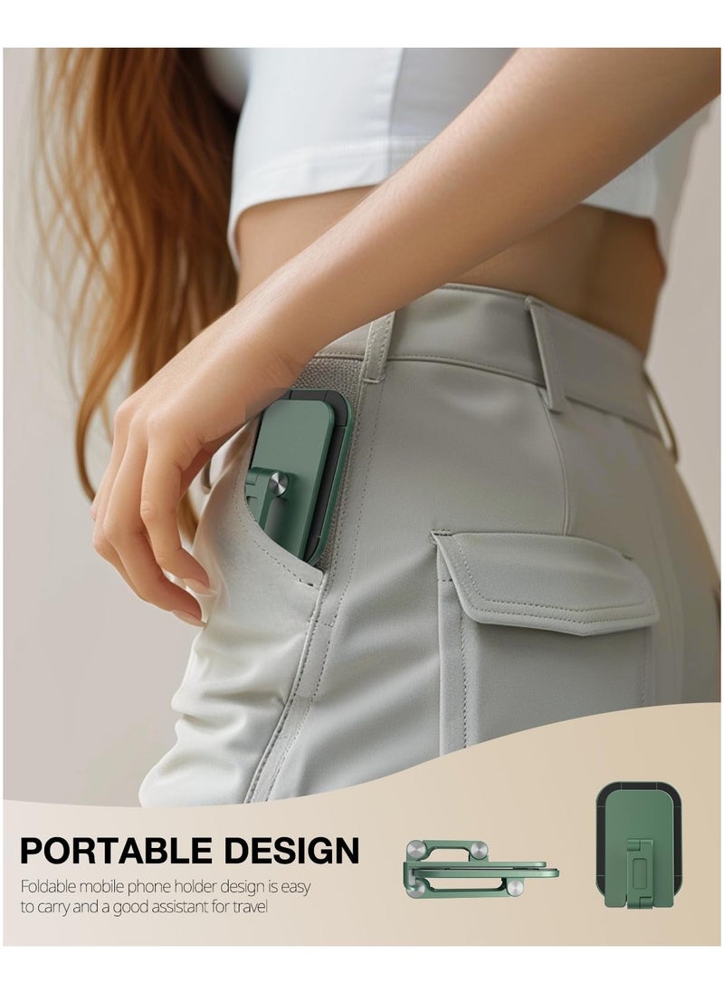 MIRFA - Foldable Phone Stand With Adjustable Height and Angle for Desk (Green) - Image 1