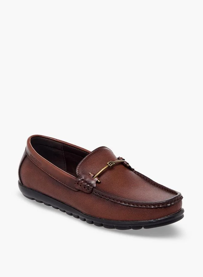 دوتشيني Men Textured Slip-On Loafers