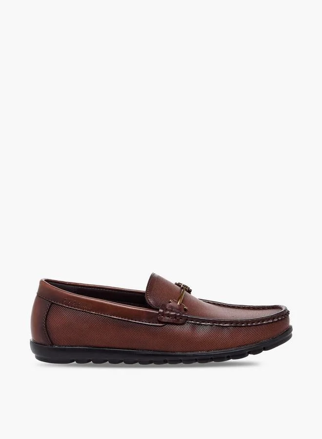دوتشيني Men Textured Slip-On Loafers