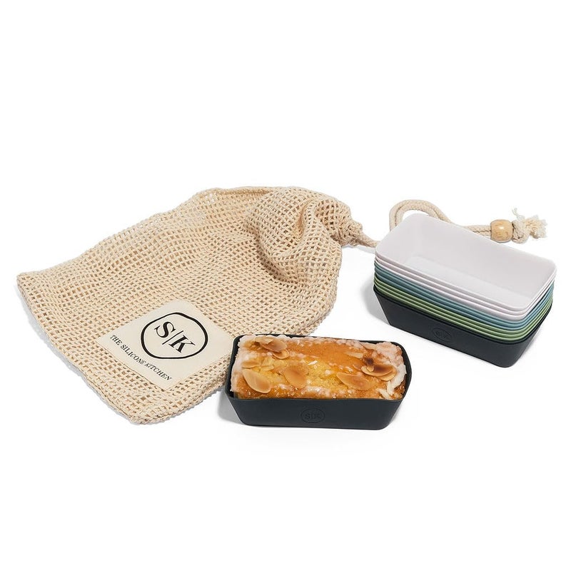 The Silicone Kitchen Silicone Individual Mini Loaf Pans - Reusable, Non-Toxic, BPA Free, Dishwasher Safe, Bento Box Accessories (12 Pack, Navy, White, Blue, Green) - Image 2