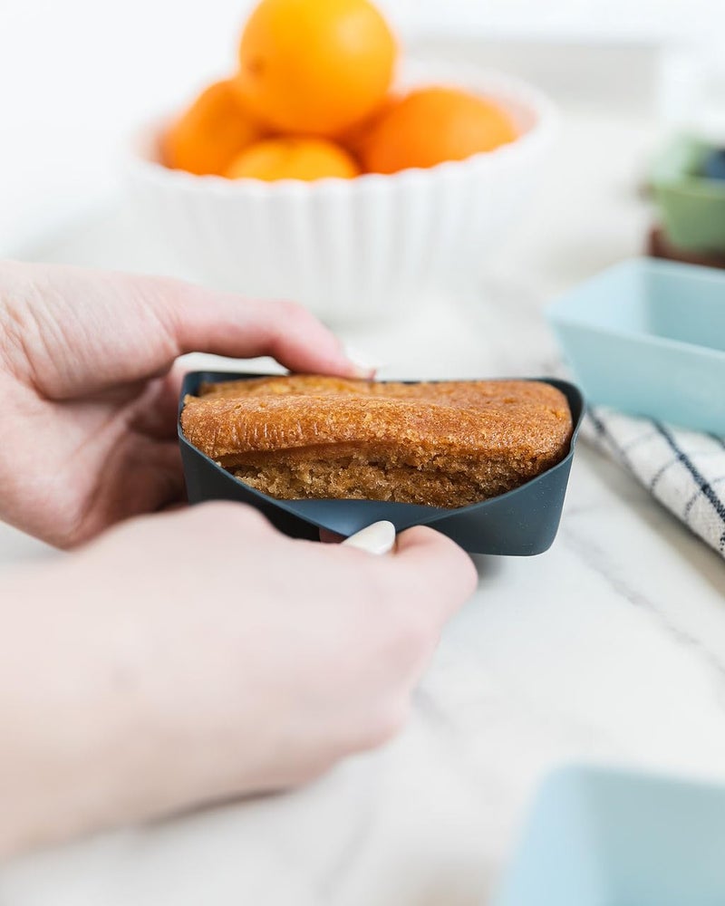 The Silicone Kitchen Silicone Individual Mini Loaf Pans - Reusable, Non-Toxic, BPA Free, Dishwasher Safe, Bento Box Accessories (12 Pack, Navy, White, Blue, Green) - Image 3