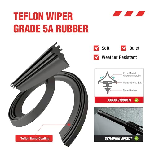 BERG REGEN 3 Wipers Windshield Wiper Blades Replacement for Hyundai Accent 2017-2012/ Kia Rio 2017-2012 Premium All-Season Automotive Original Equipment Wiper Blades Set - 26"/16"/11" (Set of 3) - Image 4