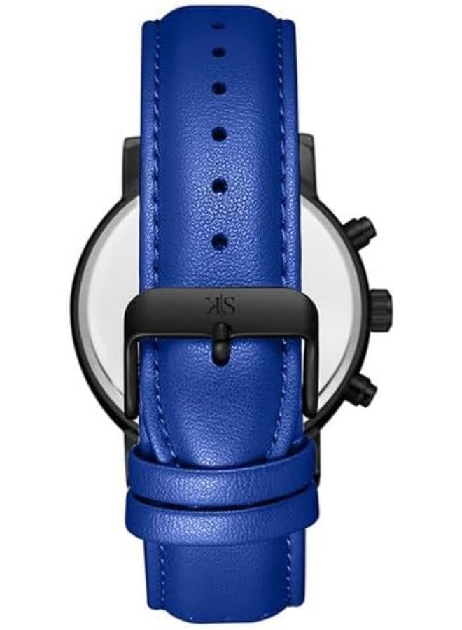 كينيث سكوت ساعة كينيث سكوت للرجال بحركة إبسون ، مينا تناظري وحزام جلدي - -، أزرق - Image 3