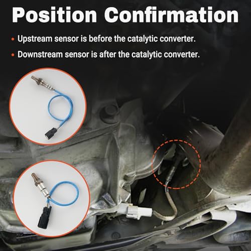 BELKEBIR 4 PCS Oxygen Sensor Upstream Downstream O2 Sensor Compatible with 2011-2015 Ford Escape Explorer F150 Flex Mustang, Lincoln MKS MKT MKZ, Mercury Mariner Milan 3.0L 3.5L 3.7L Replace 234-5038 234-4490 - Image 5