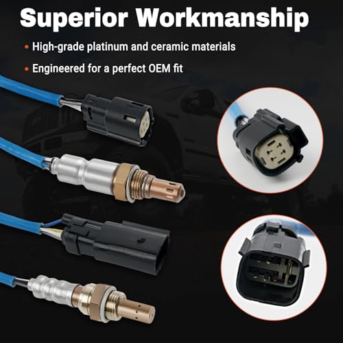 BELKEBIR 4 PCS Oxygen Sensor Upstream Downstream O2 Sensor Compatible with 2011-2015 Ford Escape Explorer F150 Flex Mustang, Lincoln MKS MKT MKZ, Mercury Mariner Milan 3.0L 3.5L 3.7L Replace 234-5038 234-4490 - Image 3