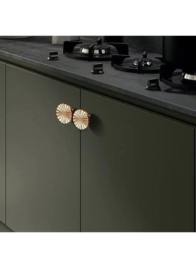 fantasize Gold Cabinet knobs Kitchen Cabinet Pulls with Vintage Cupboard Drawers Hardware Dresser Drawer Handles Kitchen Cabinet Handles,Single Hole, 4 Pack - Image 5