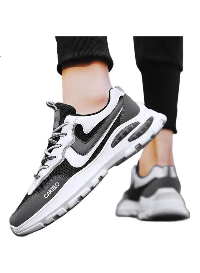 CARTELO Men'S Summer Mesh Breathable Thick-Soled Dad Shoes Men'S Casual Sports Shoes 0995X Black 42 - Image 2