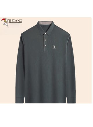 Men's Business Casual Long Sleeved T-Shirt Polo Shirt Top - pzsku/Z47FAECA89D76F65E679FZ/45/_/1732688529/e6f05ebb-3854-40af-97f4-74846fac5924