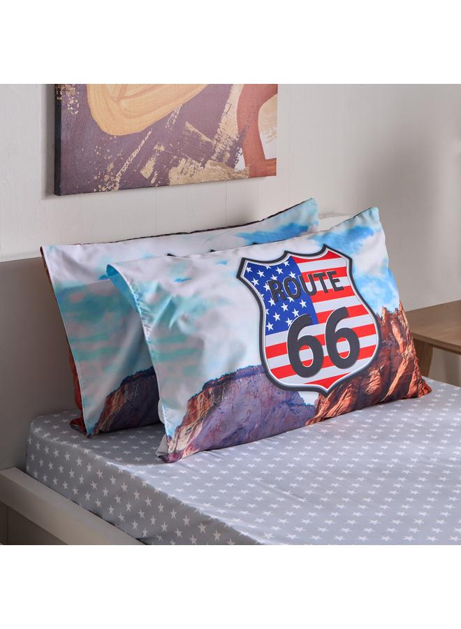 Home Box Gaming Biker 2-Piece Microfibre Pillow Cover Set - 50x75 cm  - Image 1