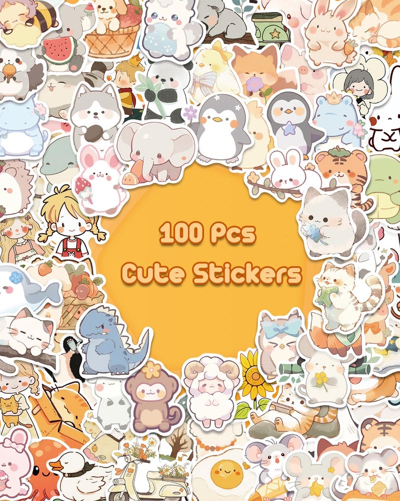 AOWDIAO 100 Pcs Cute Animal Stickers for Kids Vinyl Water Bottle Stickers Cute Stuff for Kids Gifts Party Favors Classroom Must Haves - Image 2