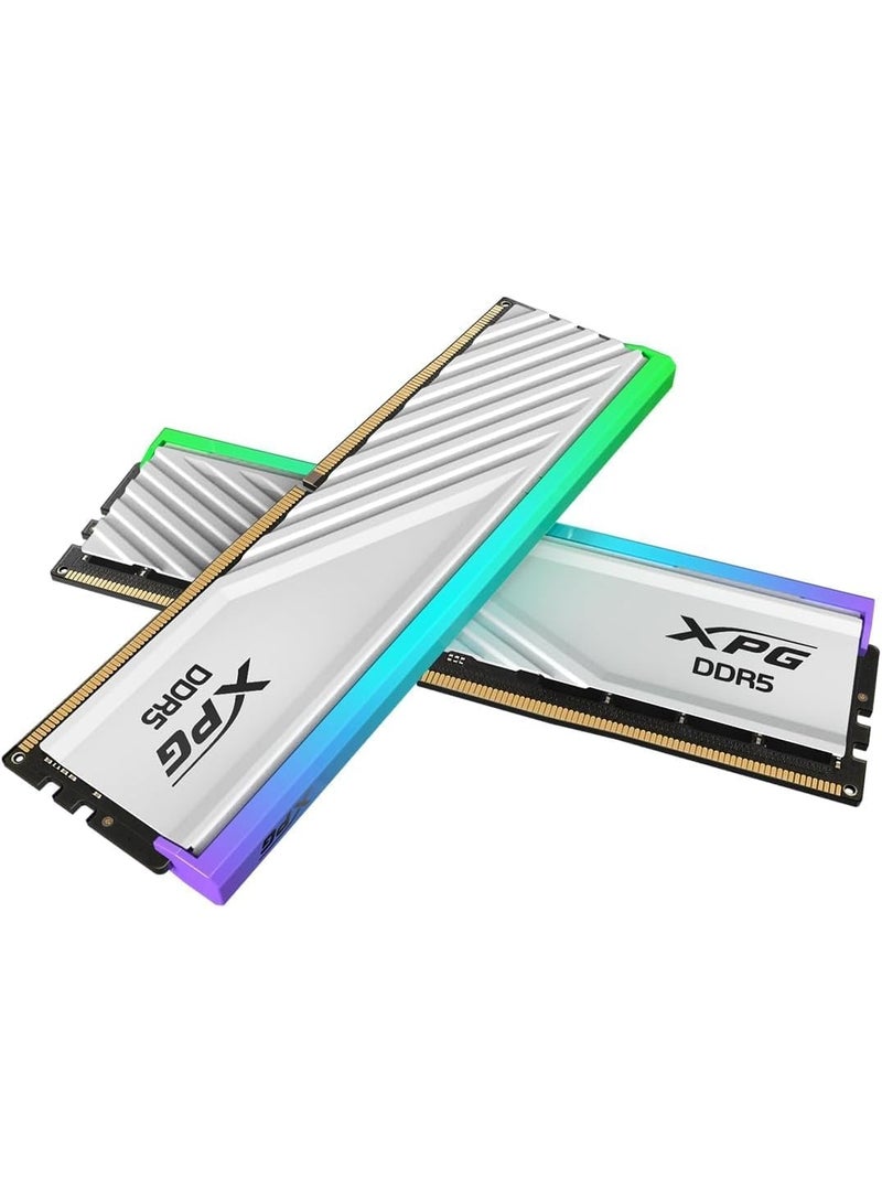 ADATA XPG Lancer Blade RGB DDR5 32GB (2×16GB) 6000 MHz CL36-38-38 – White Desktop Memory Kit - Image 1