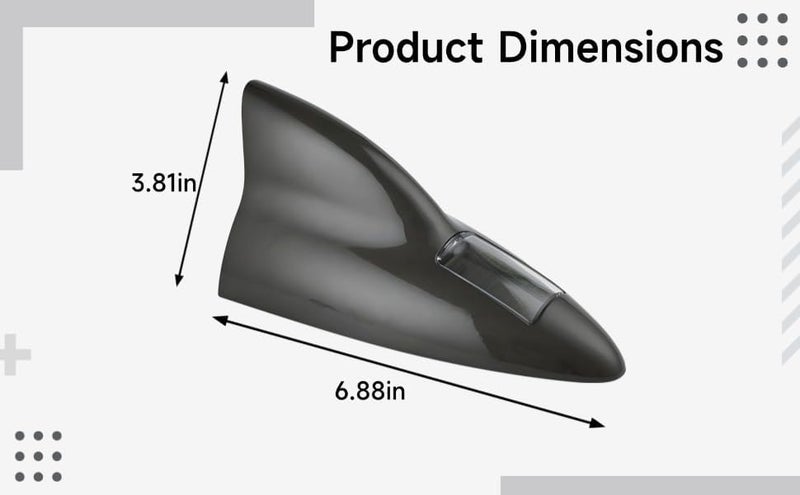 Solar Power Shark Fin Light, 12-LED Car Roof Warning Light with Remote, with Strong Attachment Force Mount, 8 Flashing Modes, Anti-Collision, Reduce Wind Resistance, Universal Fit, Gray - Image 4