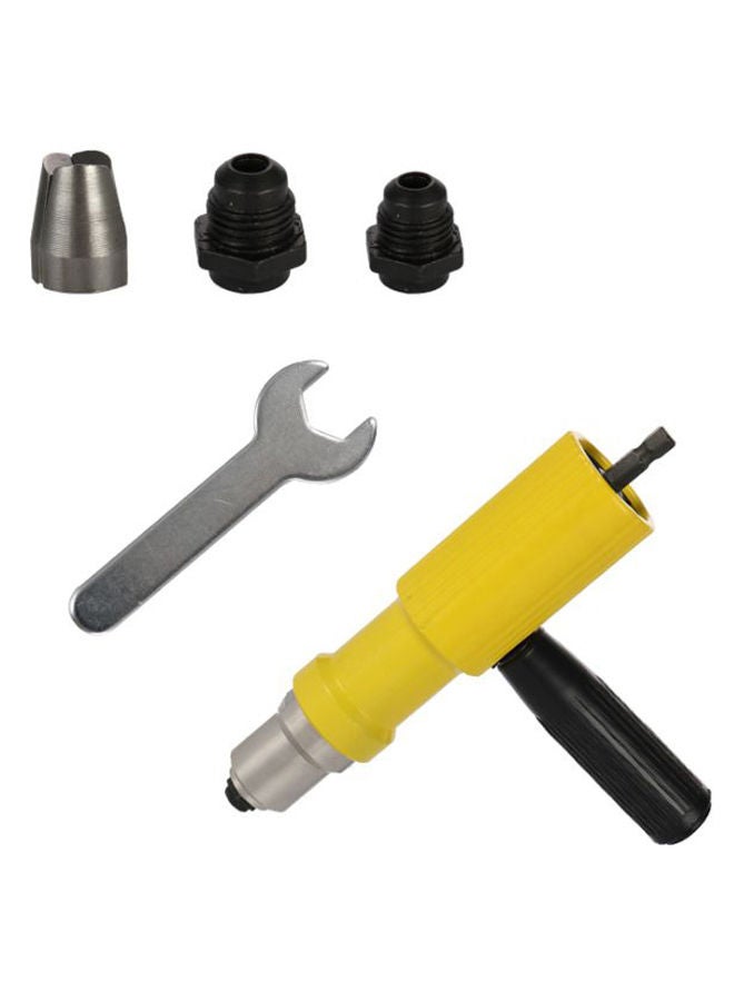 NIBEMINENT Electric Riveting Drill Adapter Tool Yellow/Black  - Image 1