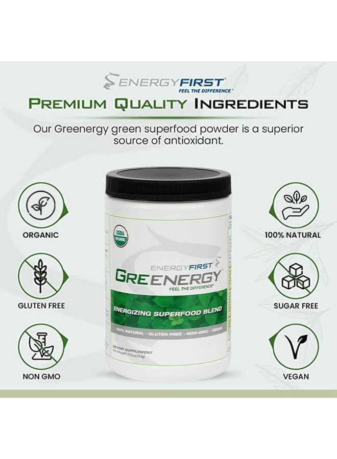 EnergyFirst Energize and Detoxify Greenergy Organic Superfood Powder - Vegan, Gluten-Free, Sugar-Free, Non-GMO - 30 Servings for Daily Energy & Immunity Boost! - Image 3