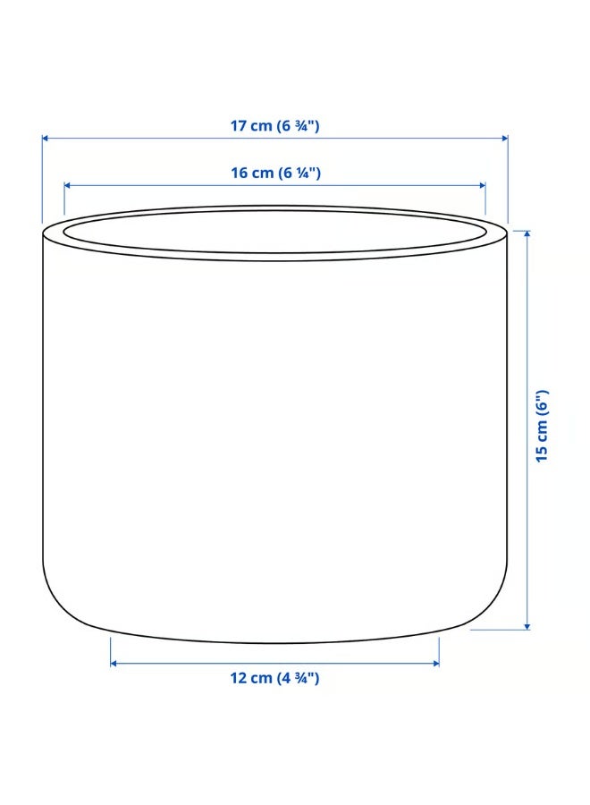 Grey-Blue Plant Pot – Indoor & Outdoor Decorative Flower Pot, Durable and Stylish, 15 cm Diameter - Image 4