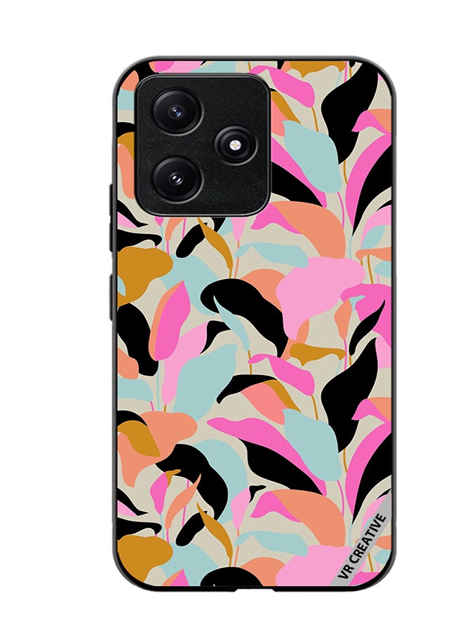 VR CREATIVE Protective Case Cover For Xiaomi Poco M6 Pro 5G Elegant Botanical Leaves Abstract Seamless Pattern Design Multicolour - Image 1