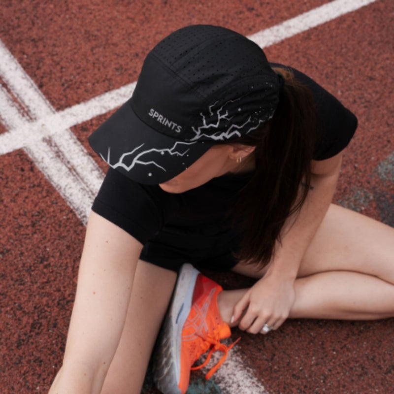 Sprints Race Day Performance HyperG Racing Cap | The Lightweight, Quick Dry, Running, Sport Hat, One Size, Unisex (US, Alpha, One Size, Dystopian Dark Miles Reflective) - Image 5