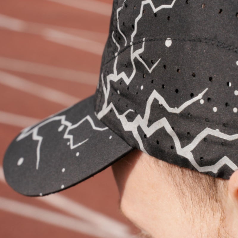 Sprints Race Day Performance HyperG Racing Cap | The Lightweight, Quick Dry, Running, Sport Hat, One Size, Unisex (US, Alpha, One Size, Dystopian Dark Miles Reflective) - Image 4