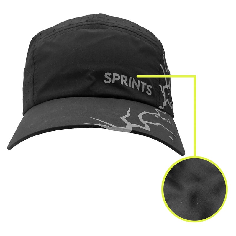 Sprints Race Day Performance HyperG Racing Cap | The Lightweight, Quick Dry, Running, Sport Hat, One Size, Unisex (US, Alpha, One Size, Dystopian Dark Miles Reflective) - Image 2