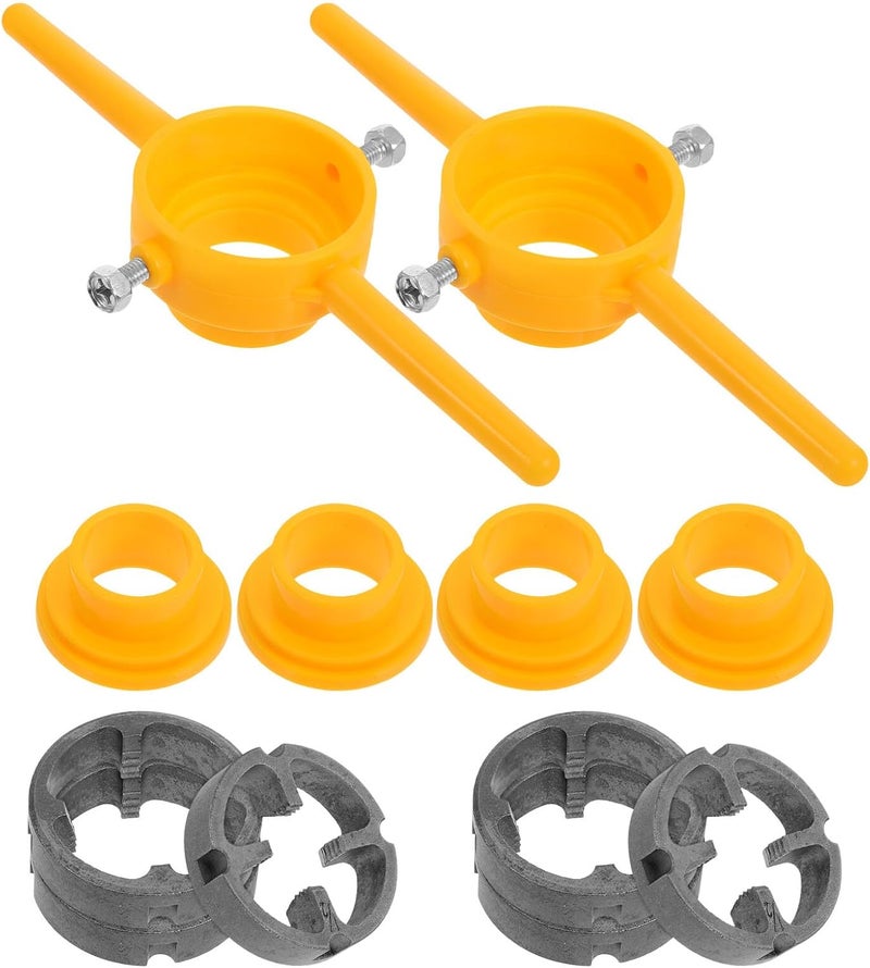 Artibetter Abs Thread Maker Tool Npt round Die Threading Set Manual Pipe Threader Kit for Plumbing and Garage DIY 2 Sets Abs Threading Mold with Hand Wrench - Image 1