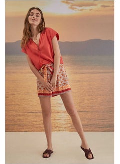 women'secret Printed belt shorts  - Image 1