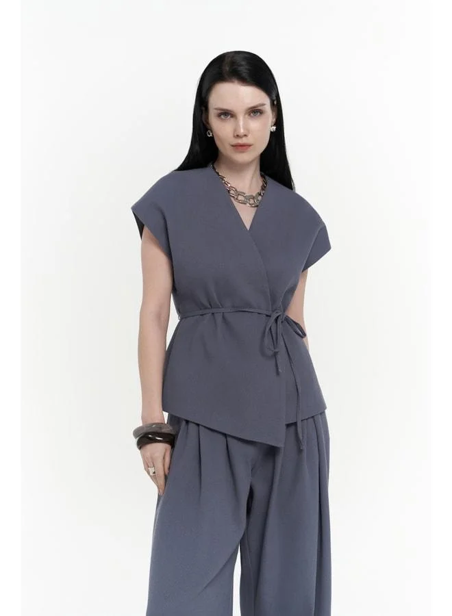 Bohemai  Sorrenio Indigo Vest and Pants Set. for Women | Best Price UAE