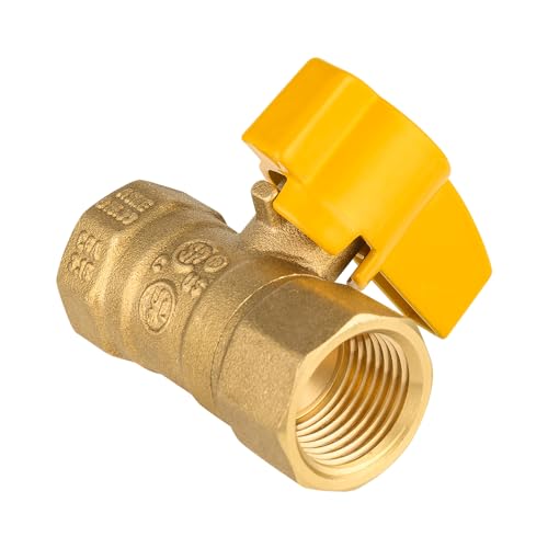 EFIELD Pack of 5 EFIELD Gas Ball Valve with 12 FIP x 12 FIP brass Fittings for Gas Connectors with QuarterTurn CSA Approved 5VALVE2345PCS - Image 3