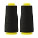 Mandala Crafts Black Thread Cones for Machine and Hand Quilting 2400 Yds 50 WT Multiple Purpose Mercerized 100 Cotton Threads for Sewing Machine Serger Embroidery - Image 2