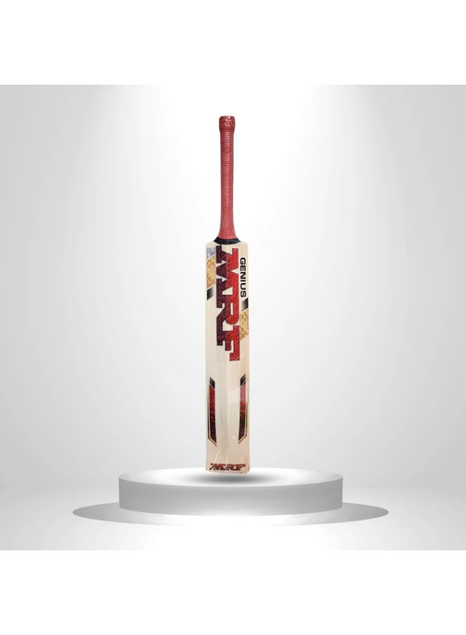 إم آر إف مضرب كريكيت MRF Genius Kingdom المصنوع من خشب الصفصاف الإنجليزي - مقبض قصير SH - Image 3