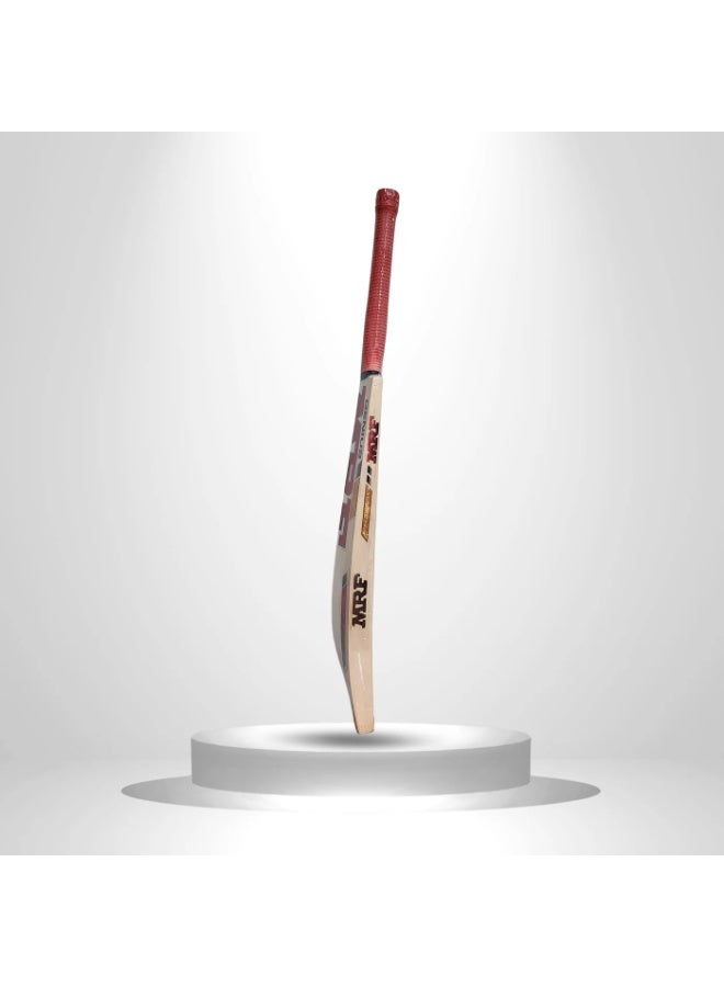 إم آر إف مضرب كريكيت MRF Genius Kingdom المصنوع من خشب الصفصاف الإنجليزي - مقبض قصير SH - Image 4