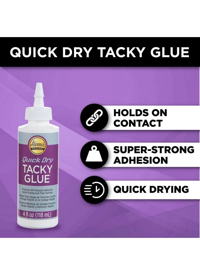 Aleene's Quick Dry Tacky Glue, 4 Fl Oz 3 Pack, Multi  - Image 3