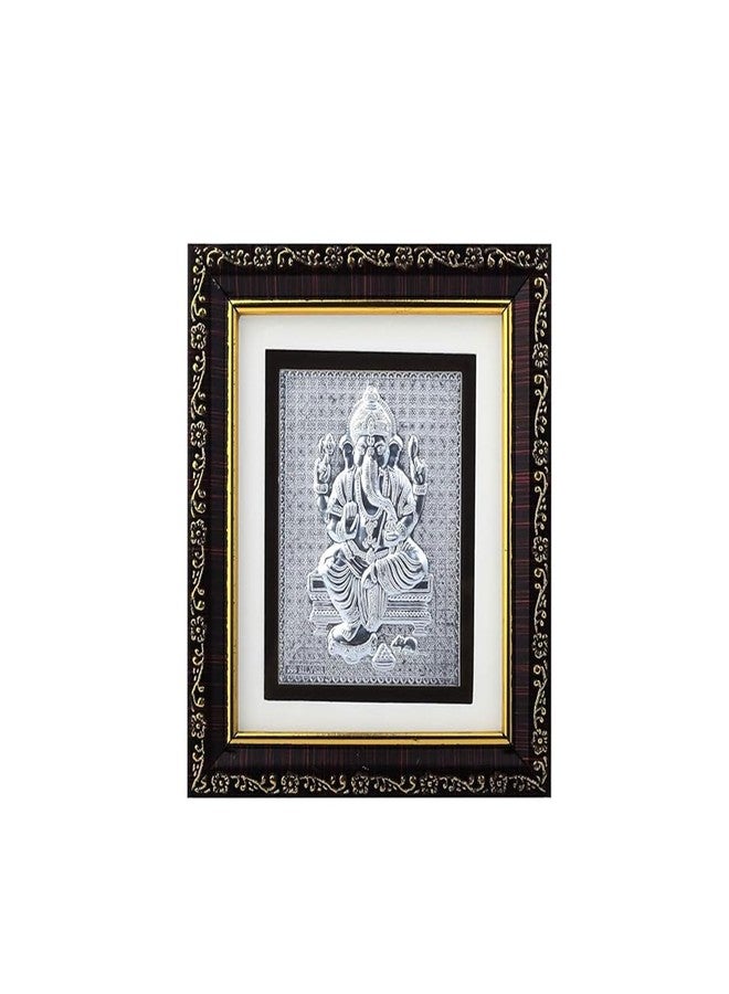 KWIZEAN 999 Pure Silver Ganesha Frame – Hindu Religious Decor for Home, Temple, Pooja Room | Spiritual Gift for Blessings, Prosperity, and Vastu - Image 5