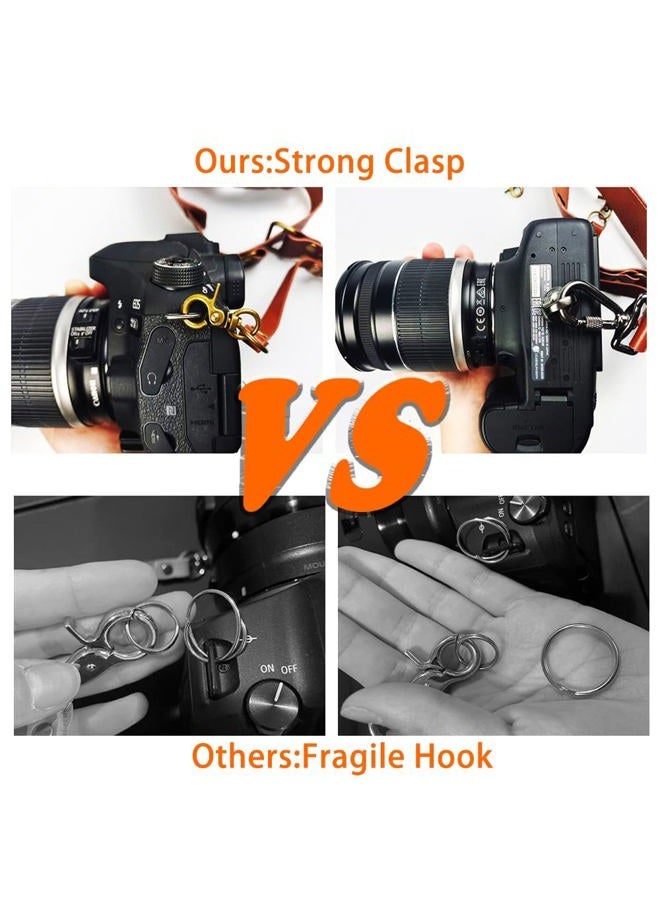 Jumyee Camera Shoulder Strap for Two Cameras, Dual Camera Strap Accessories Adjustable Leather Camera Harness for DSLR/SLR, Brown, 35-50cm - Image 3