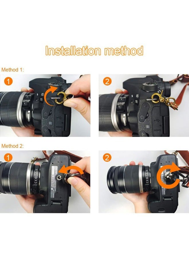 Jumyee Camera Shoulder Strap for Two Cameras, Dual Camera Strap Accessories Adjustable Leather Camera Harness for DSLR/SLR, Brown, 35-50cm - Image 5