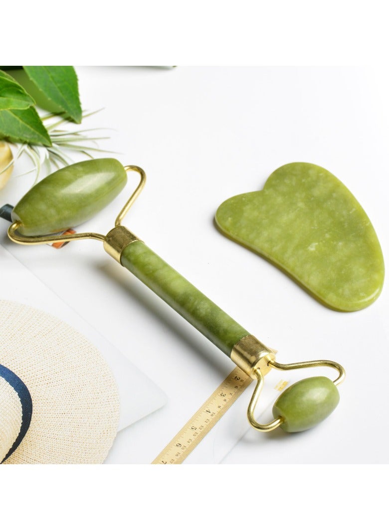 general Jade Roller and Gua sha Facial Set, Face Roller and Massage Tool, 100% Jade Skincare Essential - Image 2