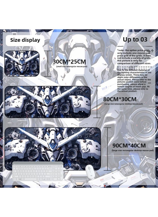 Generic - Mouse Pad Oversized Gundam Computer Keyboard Pad Cartoon Game Mouse Pad Boys E-sports Computer Thickened Desk Pad-Color:800*300*4mm-Pattern:Up To 03 - Image 1