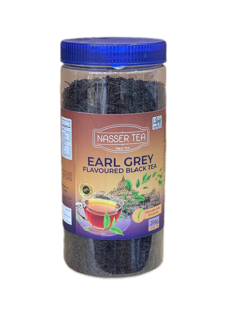 NASSER Earl Grey Black Loose Leaf 200 GM – Elegant Blend With Distinctive Flavor