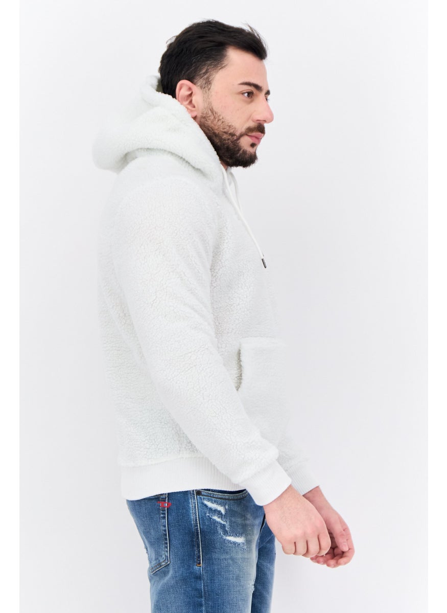 Night Addict Men Embroidered Logo Softshell Jacket, Off White  - Image 2